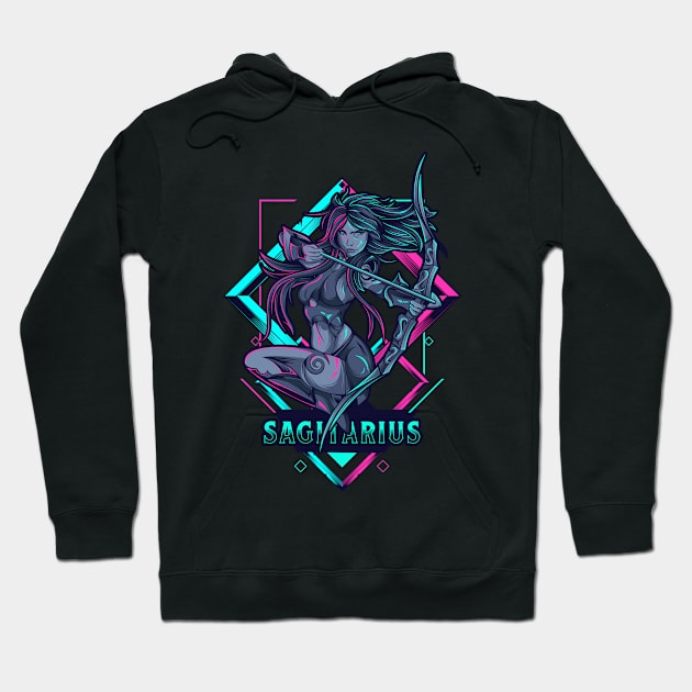 Zodiac SAGITARIUS NEON Series Hoodie by ZODIAC HOLIC